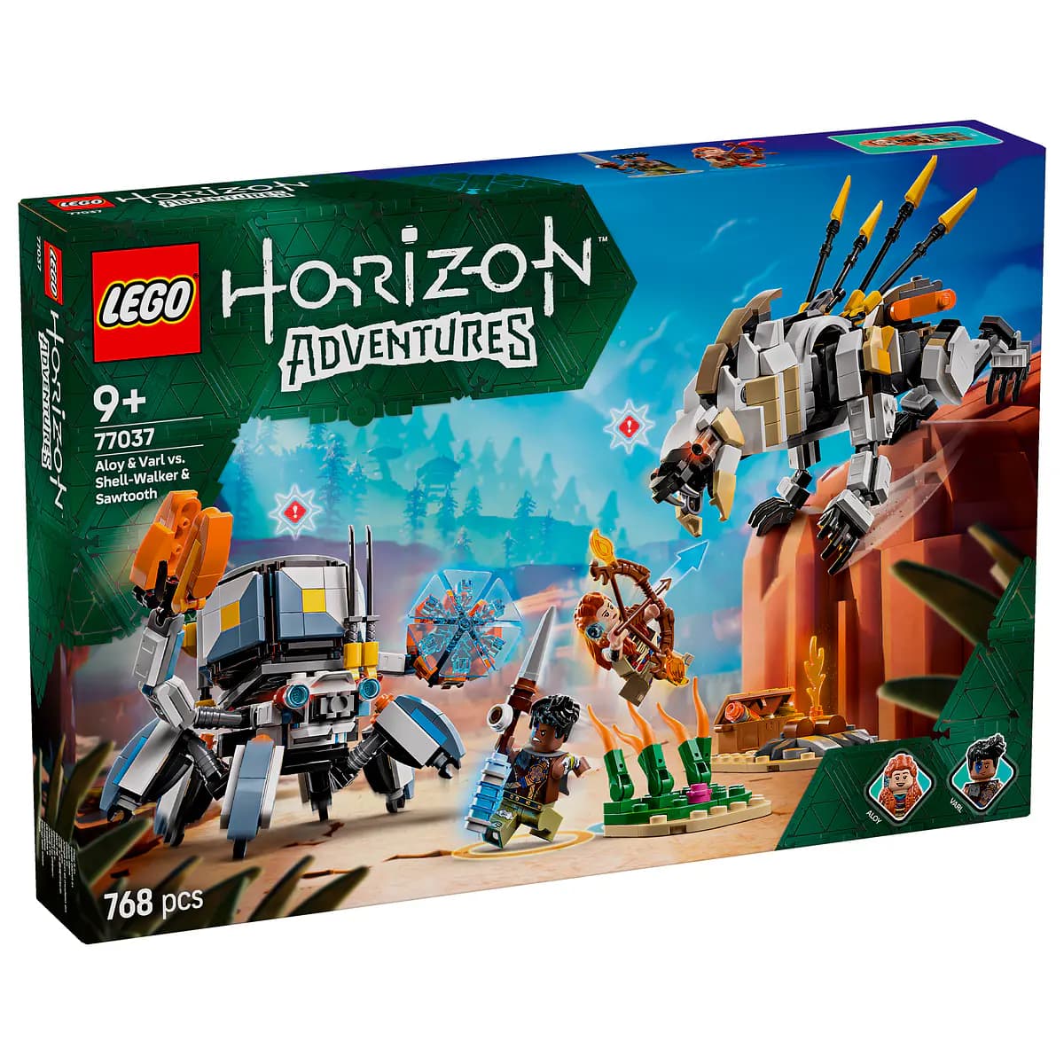 LEGO Aloy e Varl contra Carapaça e Dentes de Serra - 77037