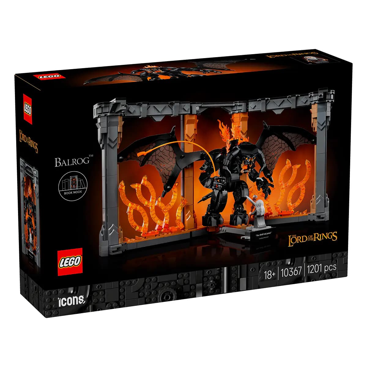 LEGO Icons Book Nook: Gandalf The Grey vs Balrog - 10367