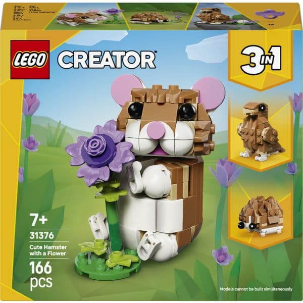LEGO Creator 3-em-1 Hamster Adorável Com Flor - 31376
