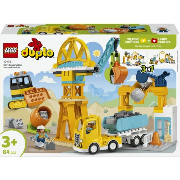 LEGO Duplo Town Construção Veículos 3-em-1 - 10476
