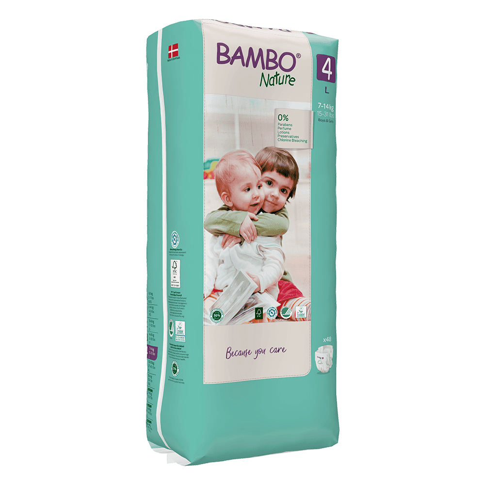 Bambo Nature Fraldas Tamanho 4 L 7-14Kg 48 Un.