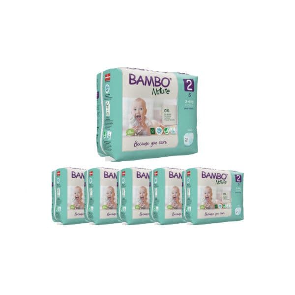 Bambo Nature Fraldas Mini Tam 2 (3-6Kg) 6x30Un.