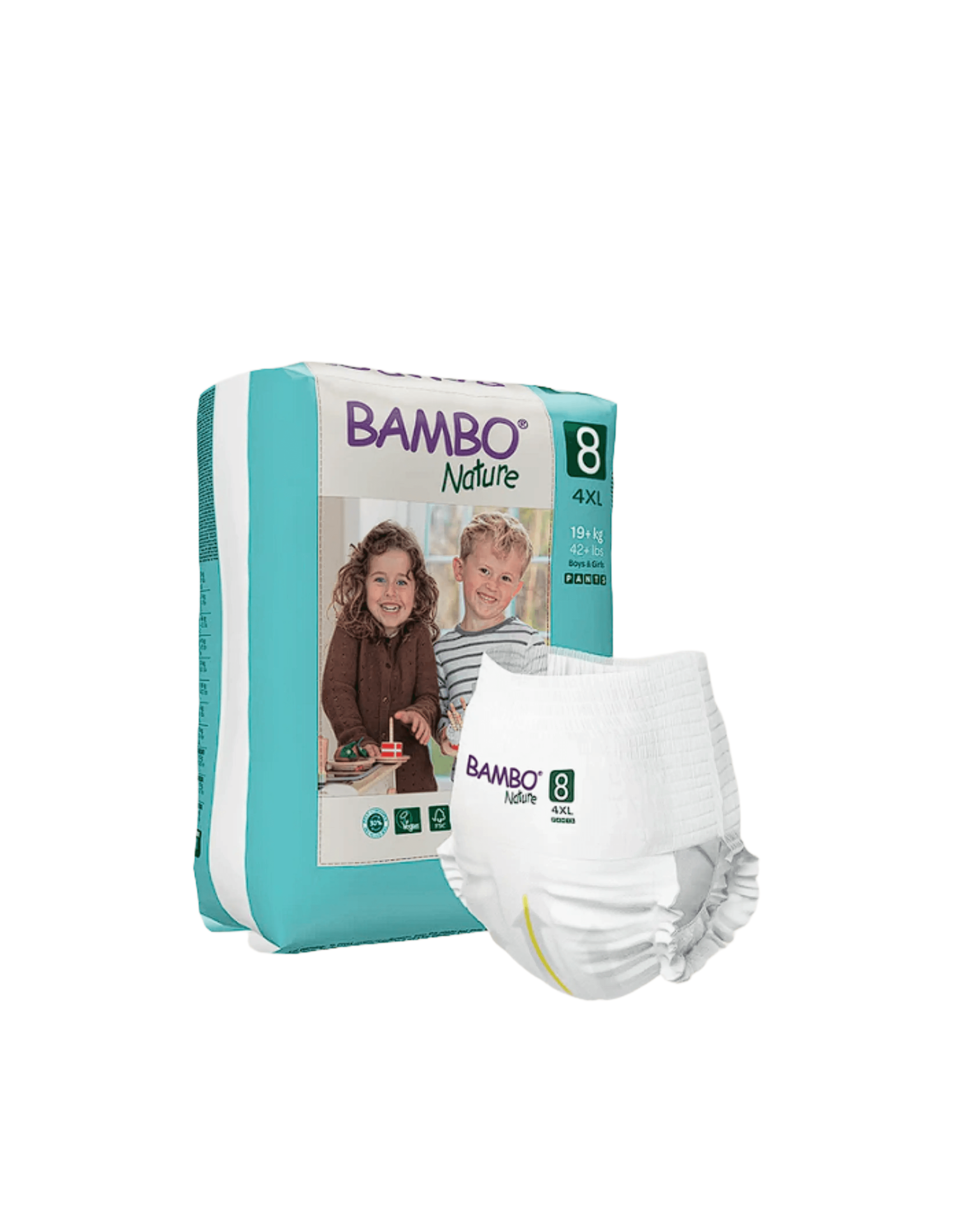 Fraldas Cueca Bambo Nature T8 (19+Kg) 16 unidades