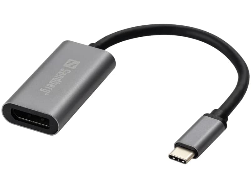 Sandberg Adaptador USB-C para DisplayPort 4K 60Hz Alumínio
