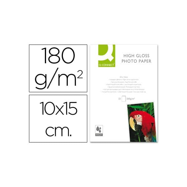 Q-Connect 20 un. Fls Papel de Fotografia 10x15cm 180g Gloss - KF01905