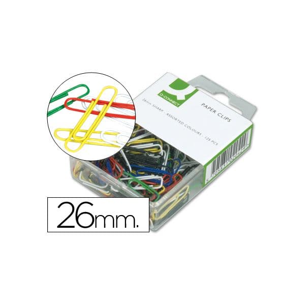 Q-Connect 125 un. Clips 26mm Sortido - KF02042