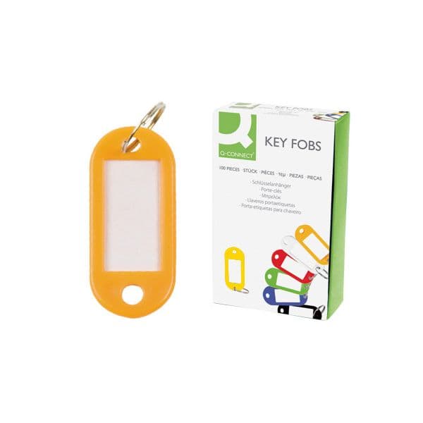 Q-connect Chaveiro Amarelo 100 Un.