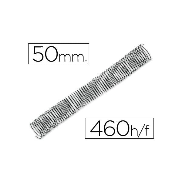 Q-Connect Espiral Metálica 56-4:1 Diâmetro 50mm Calibre 1.2mm 460 Fls - KF04463