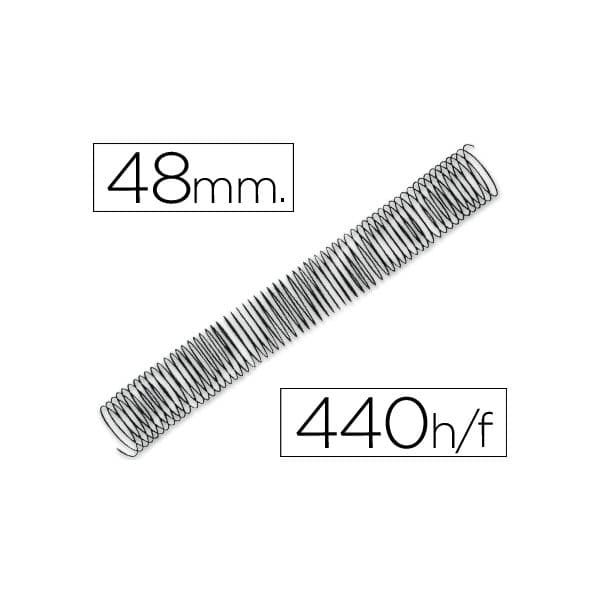 Q-Connect Espiral Metálica 56-4:1 Diâmetro 48mm Calibre 1.2mm 440 Fls - KF04477