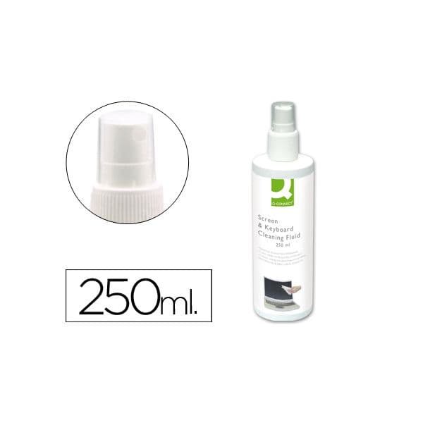 Q-Connect Spray de Limpeza Ecrãs/Teclados 250ml