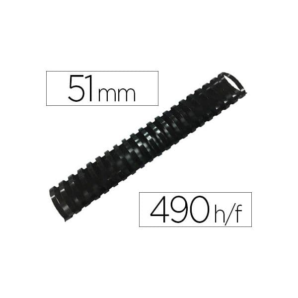 Q-Connect 10 un. Argolas PVC 51mm Preto - KF15867
