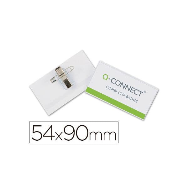 Q-Connect Identificador c/ Alfinete 54x90mm 25 Un.