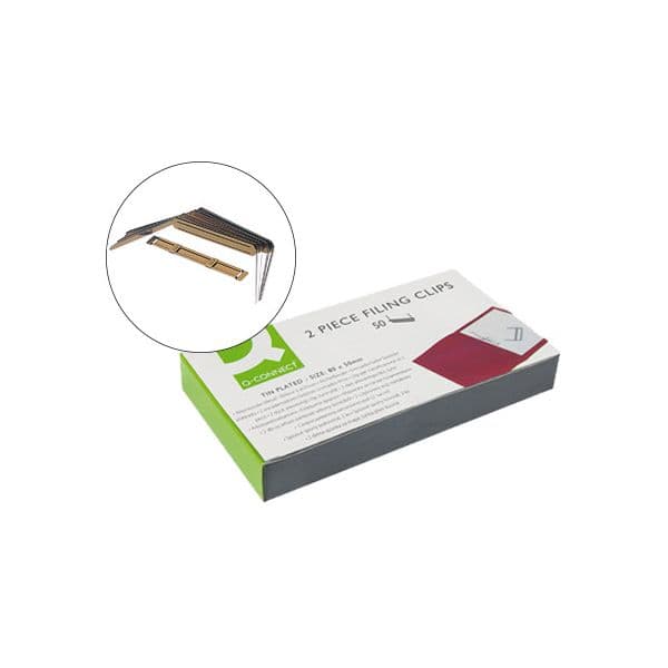 Q-connect Encadernador Dourado Metálico Caixa De 50 un. - 75638