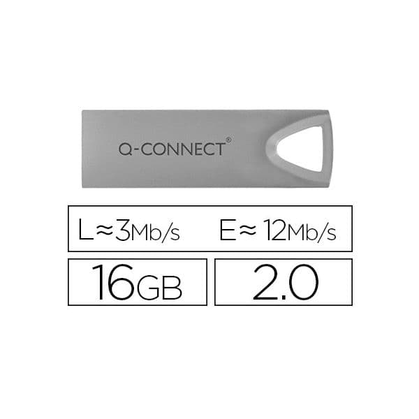 Q-CONNECT Pen Drive Usb Flash Premium 16GB 2.0 - OFF0150862CE