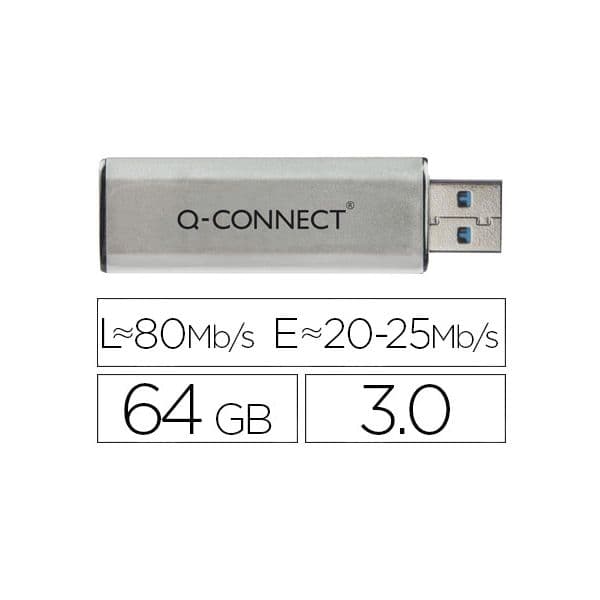Q-CONNECT Pen Drive Usb Flash 64GB 3.0 - OFF075567CE