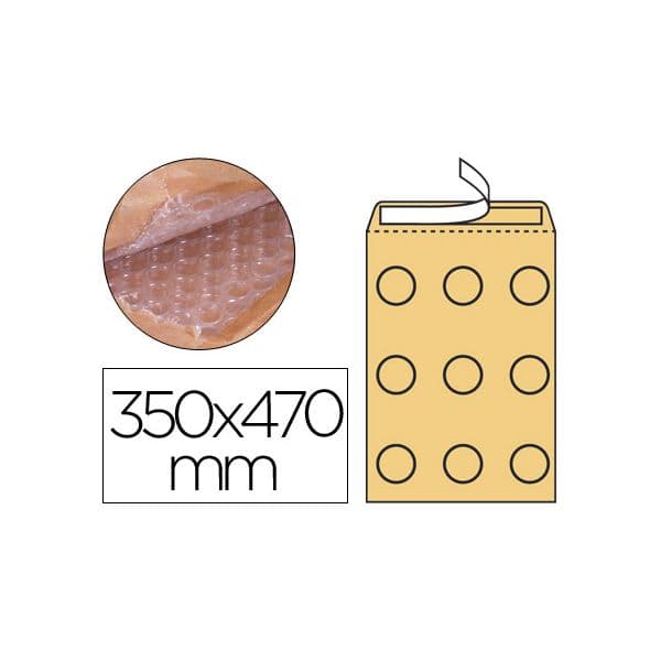 Q-Connect 50 un. Envelopes K/7 Bolhas 350x470mm Cream - KF16587