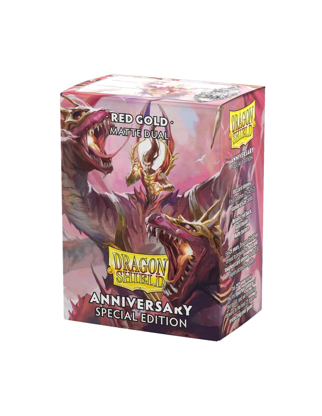 Dragon Shield Sleeves DUAL MATTE (100) RED GOLD