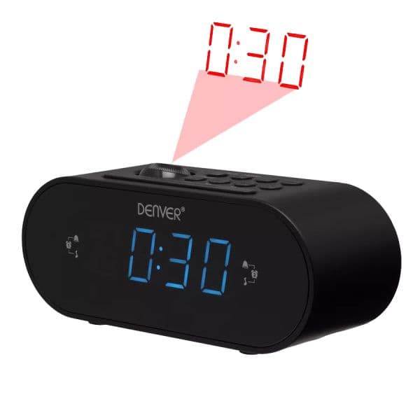 Denver Rádio-Relógio CRP-717 1" LED Black