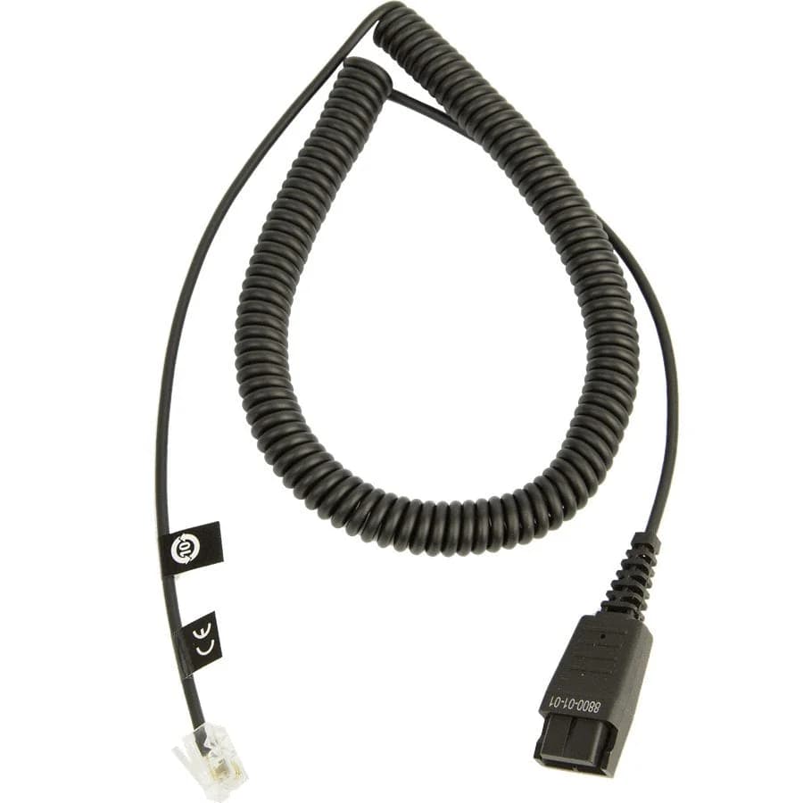Jabra 8800-01-01 Cable Auricular / Audífono Qd -> Espiral Rj10