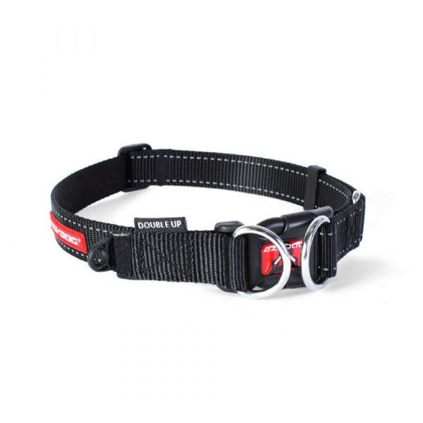EzyDog Coleira Double Up Preto S