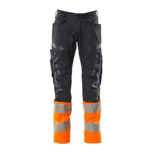 Mascot Accelerate Safe 19679 Big Trousers With Knee Pad Pockets Cinzento 46 / 30