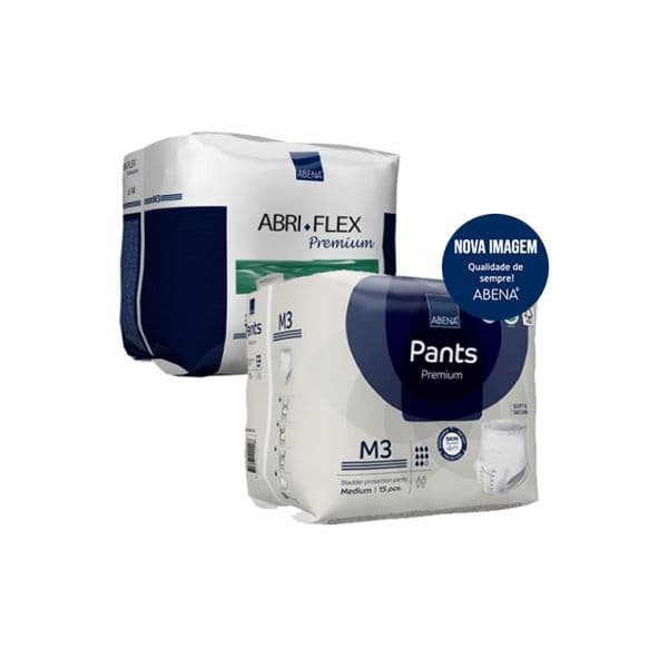 Abena Fraldas Cuecas Descartáveis Pants Premium M3 15 Cuecas