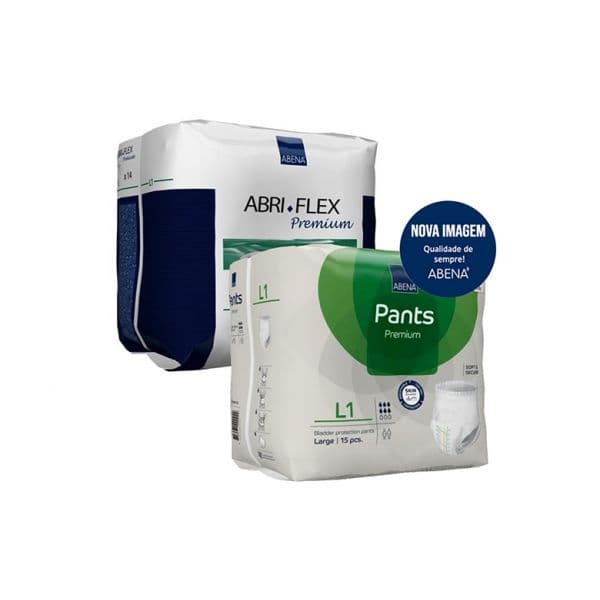 Abena Fraldas Cuecas Descartáveis Pants Premium L1 15 Cuecas