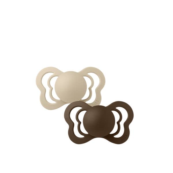 Bibs Couture 2 Chupetas Latex 0-6M Vanilla/Mocha
