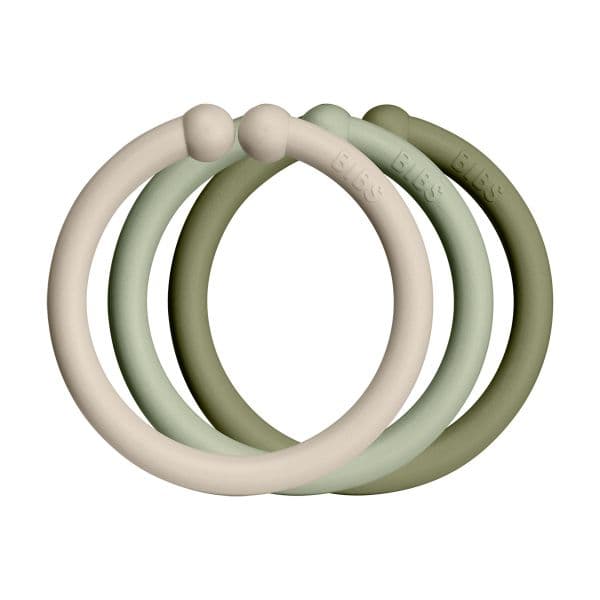 Bibs 12 Argolas Loops Vanilla/sage/olive