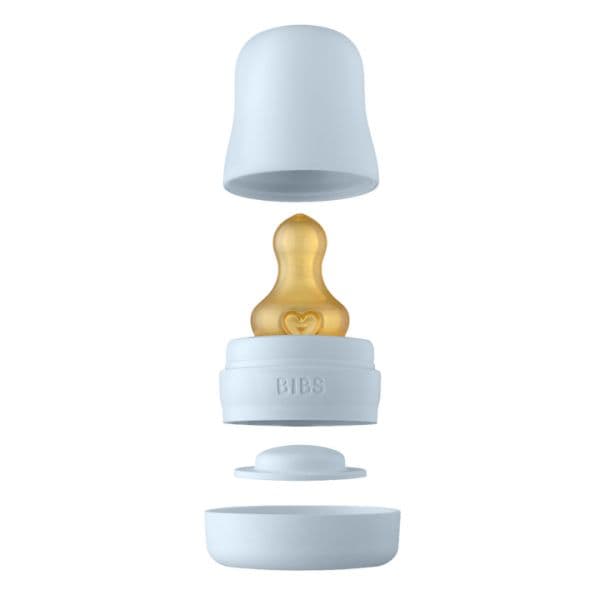 Bibs Biberão de Vidro Tetina Látex 225ml Baby Blue