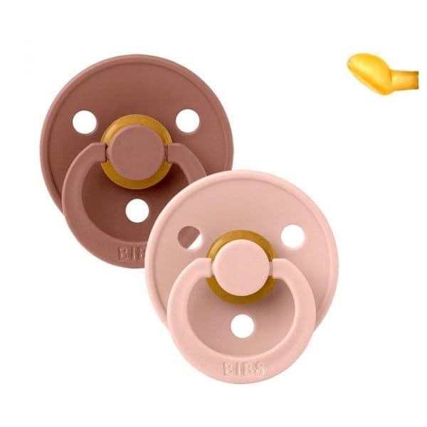 Bibs Colour Pack 2 Chupetas Tetina Anatómica Látex 0-6M Woodchuck/Blush