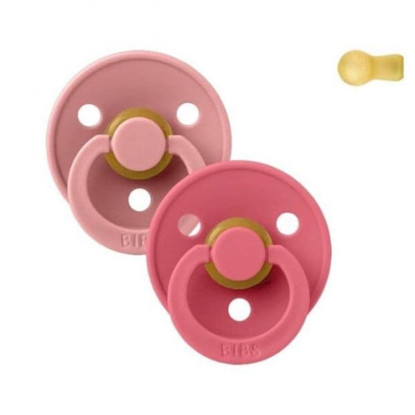 Bibs Colour 2 Chupetas 6-18M Dusty Pink/Coral