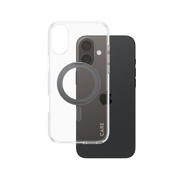 PanzerGlass Capa Protetora com MagSafe e Suporte para iPhone 16 Plus Preto
