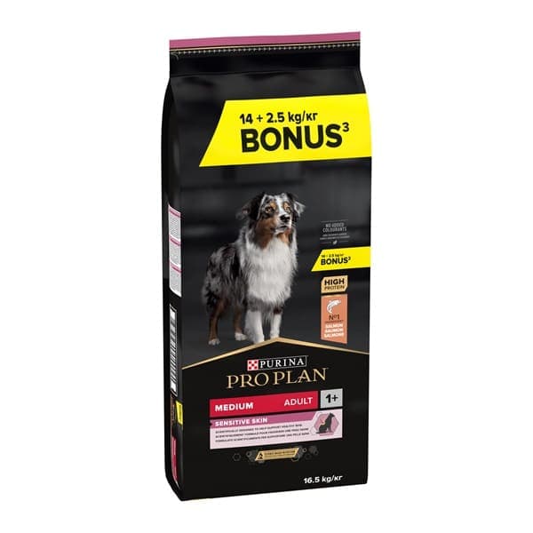 Purina Pro Plan Medium Adult Sensitive Skin Salmon 14Kg + 2,5Kg