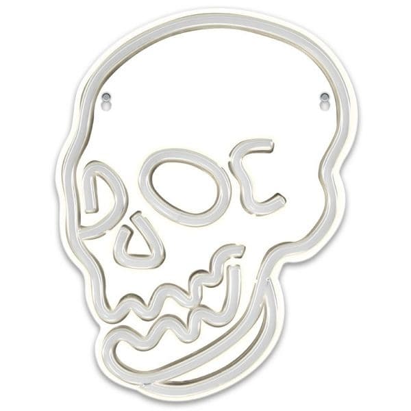 Forever Luz Decorativa led Neon Branco em Forma de Caveira - FPNE07
