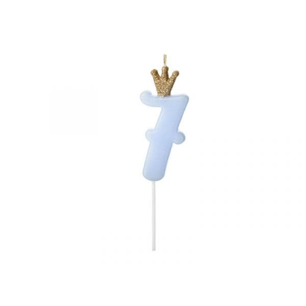 Partydeco Vela Príncipe Nº7 Azul - 530171800