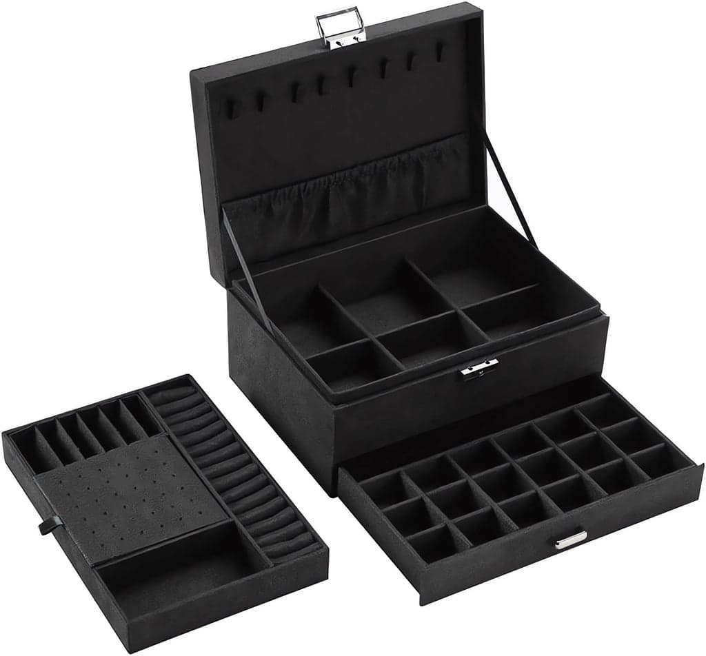 GUARDA JOIAS ELEGANTE PRETO