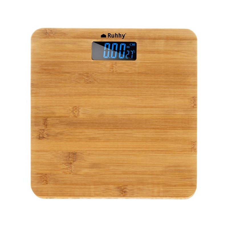 Balança LED Inteligente em Bambu (Peso até 180kg)