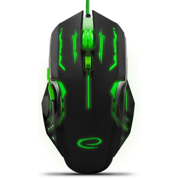 Esperanza Rato Óptico 6D usb 6 Botões 2400DPI Games (apache Green) - EGM403G
