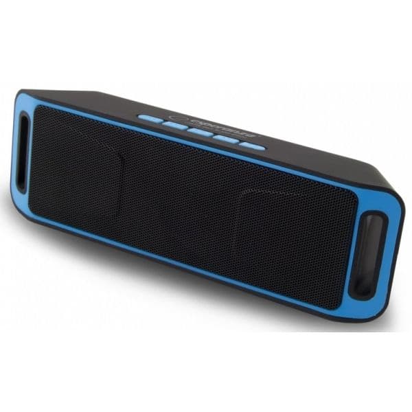 Coluna Bluetooth Portátil 2x3w Usb/fm/sd Preto-azul