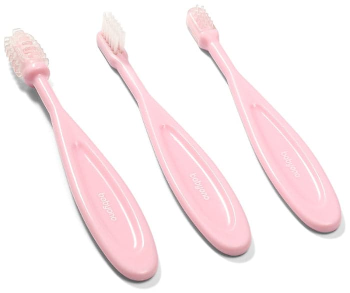 Conjunto de Escova de dentes 3un Baby Ono Rosa