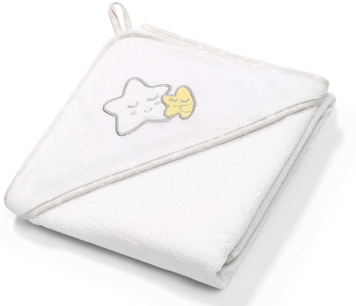 Toalha felpuda com capuz 85x85cm Baby Ono Branco