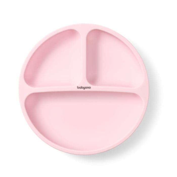 Baby Ono Prato de Sucção de Silicone Rosa