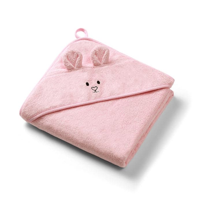Toalha de bambu com capuz 100x100cm Baby Ono Rosa