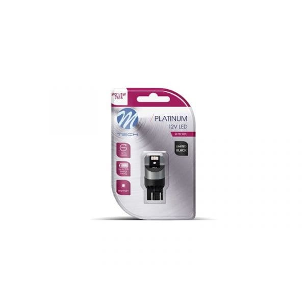 M-tech Lâmpada LED W21/5W T20 Limited Black 12/24V Red 12V|24V - LB845R-01B
