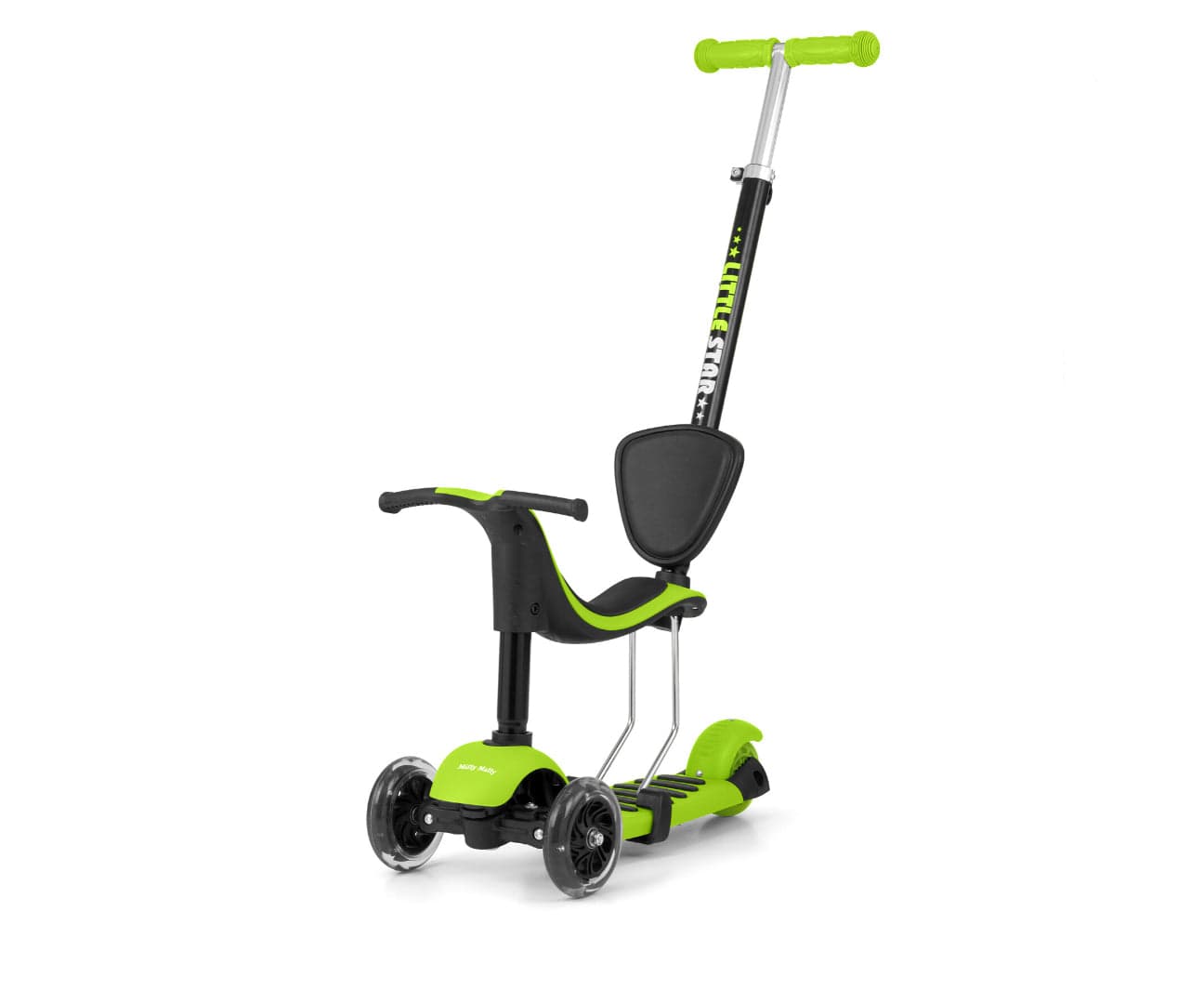 Ride On/Scooter 3In1 Little Star Verde Milly Mally
