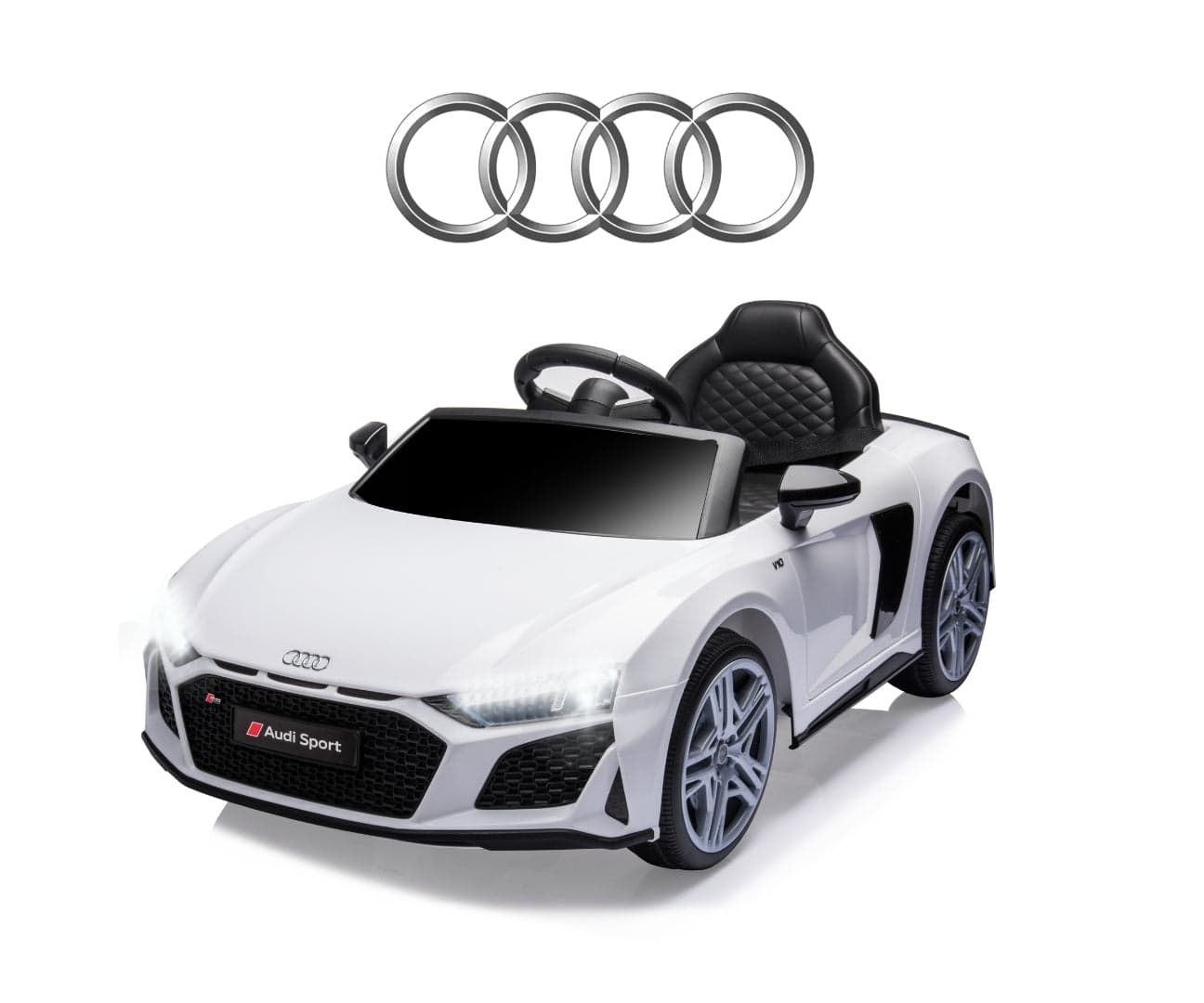 Veículo A Bateria Audi R8 Spyder Branco Milly Mally