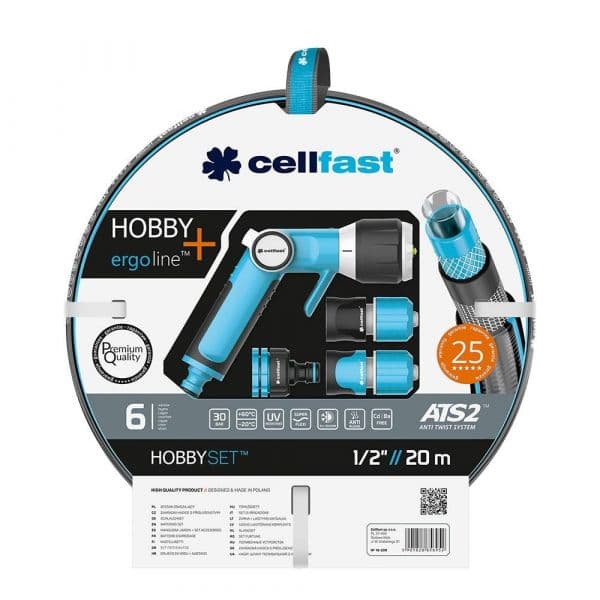 Cellfast Kit Mangueira Hobby ATS2/Ergo 12,5mm (1/2") 20m Verde