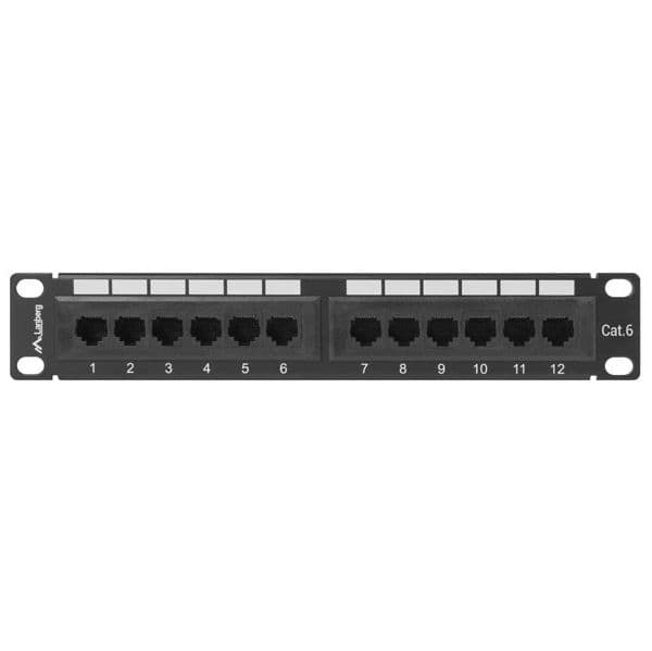 Lanberg Painel de Conexões 10" 1U Cat.6 Black - PPU6-9012-B