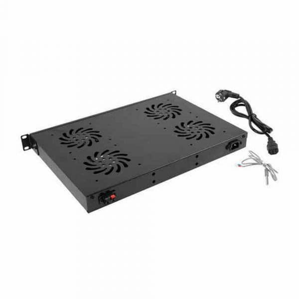 Painel de Ventilação Lanberg AK-1503-B 1U 19" 4 Ventoinhas Preto